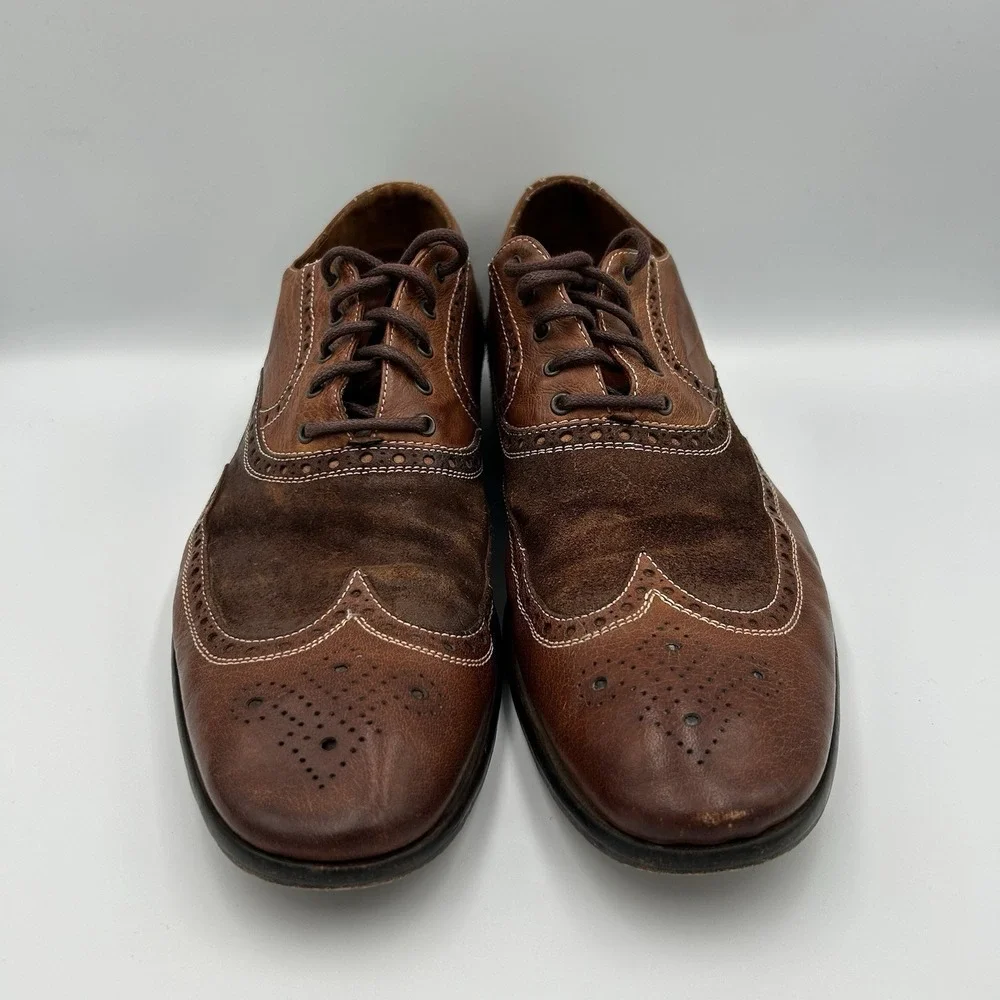 Johnston Murphy 1850 Dress Shoes Mens‎ 13 M Oxford Wingtip Brown Lace Up Casual